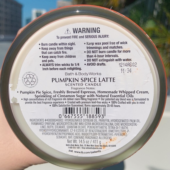 Bath and Body Works Pumpkin spice latte candle - Picture 5 of 7